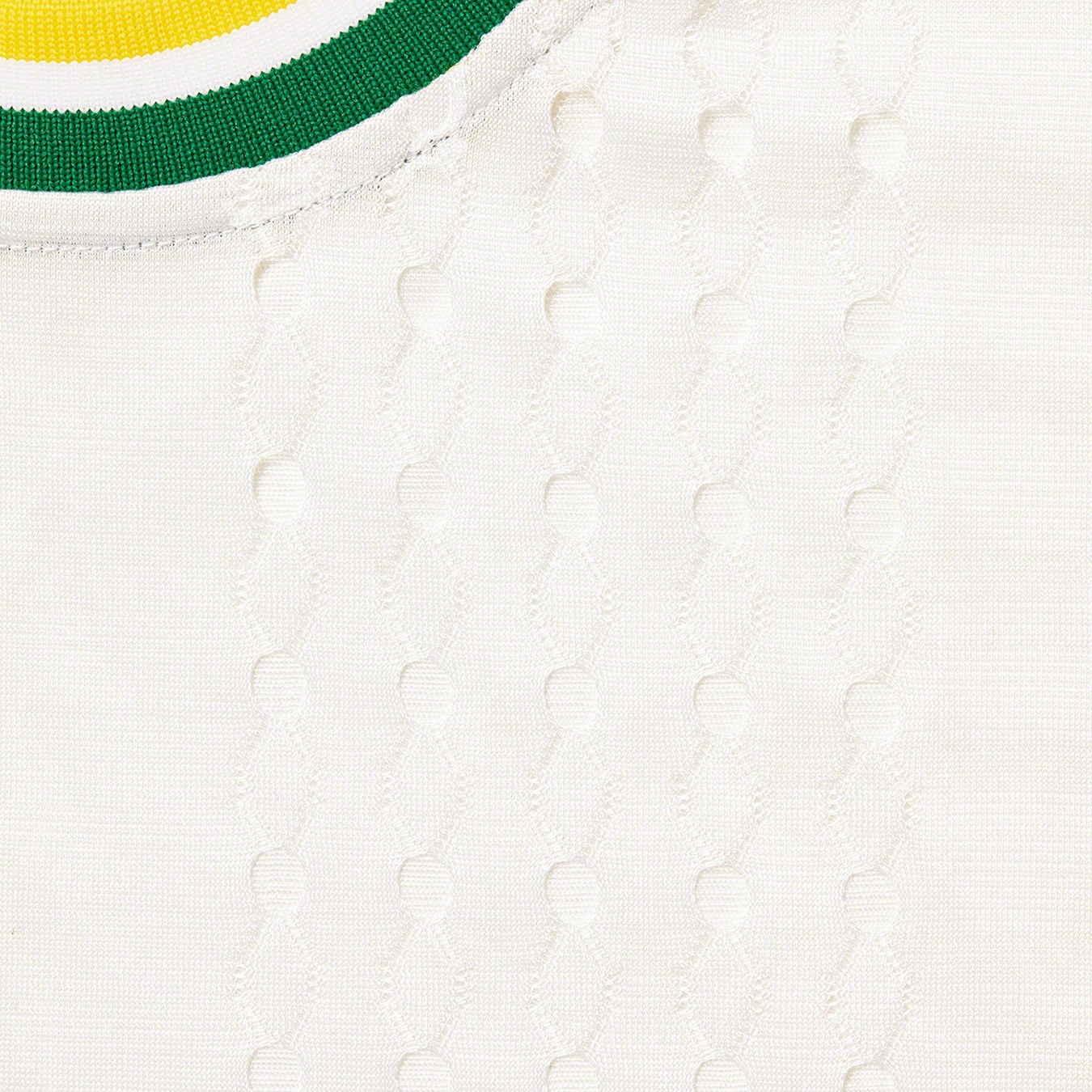 Perforated Stripe Warm Up Top view 2